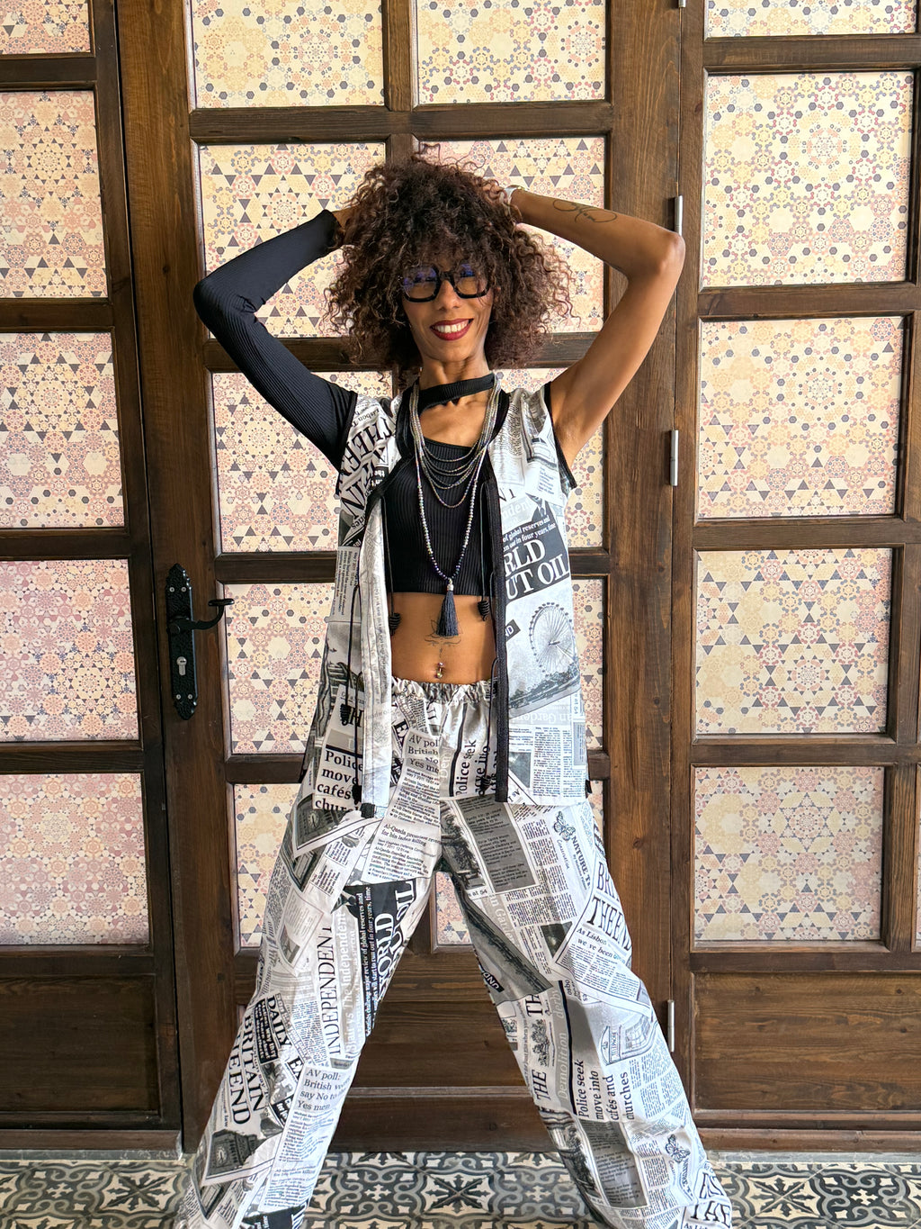 Ensemble Journal — Pantalon & Gilet Passementerie Marocaine