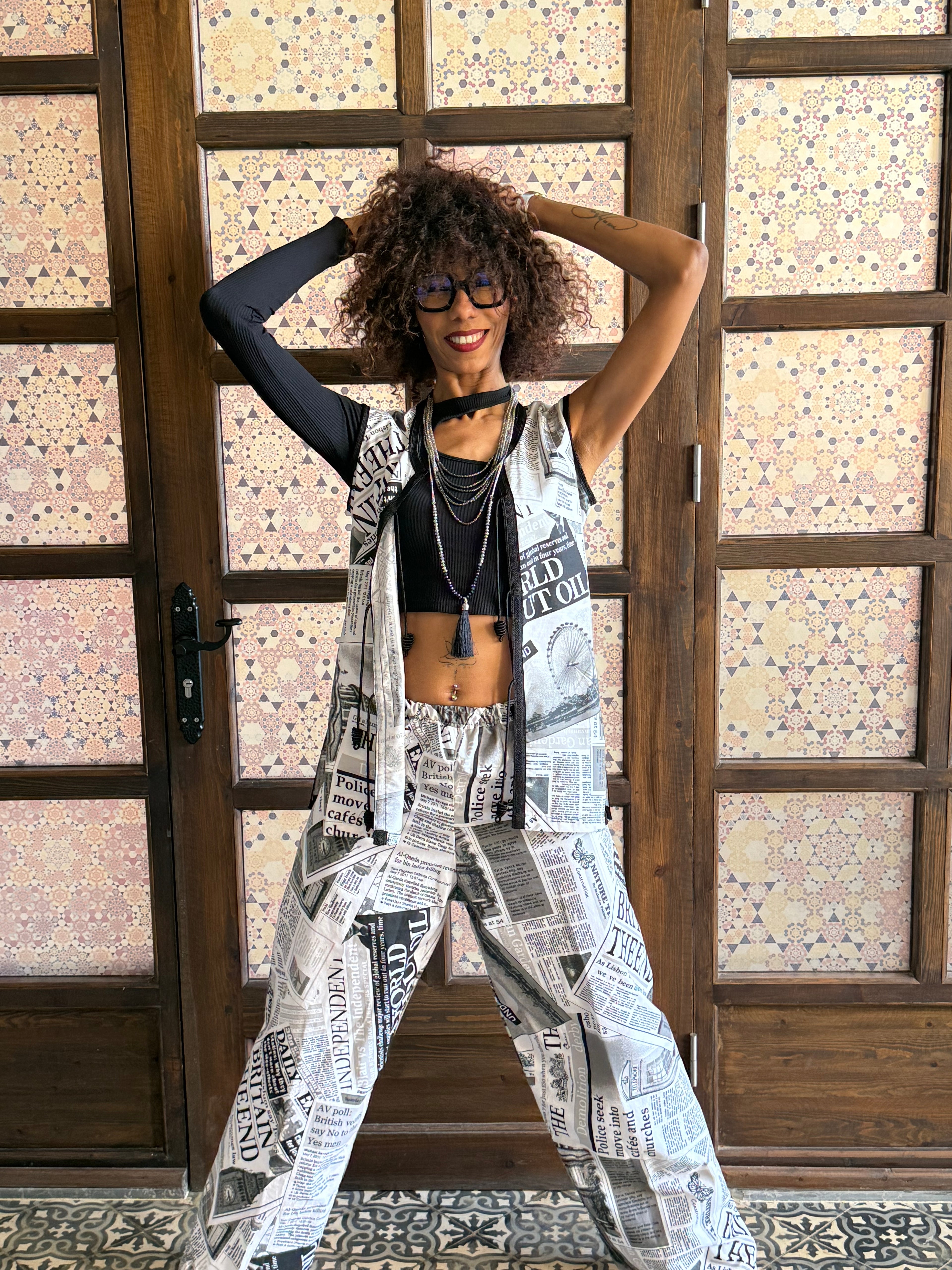 Ensemble Journal — Pantalon & Gilet Passementerie Marocaine