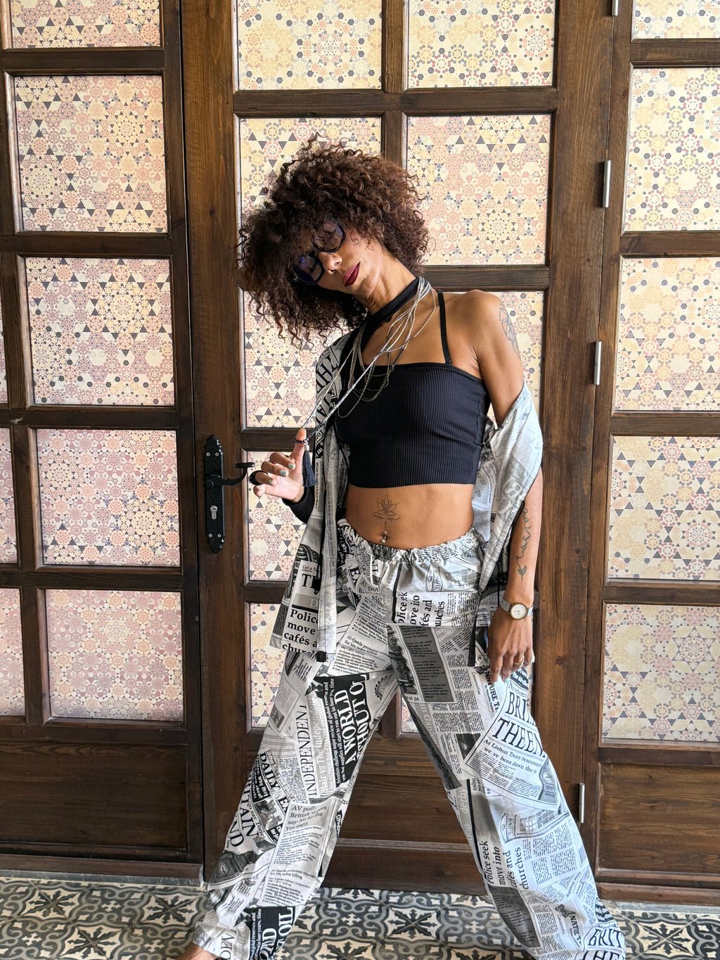 Ensemble Journal — Pantalon & Gilet Passementerie Marocaine
